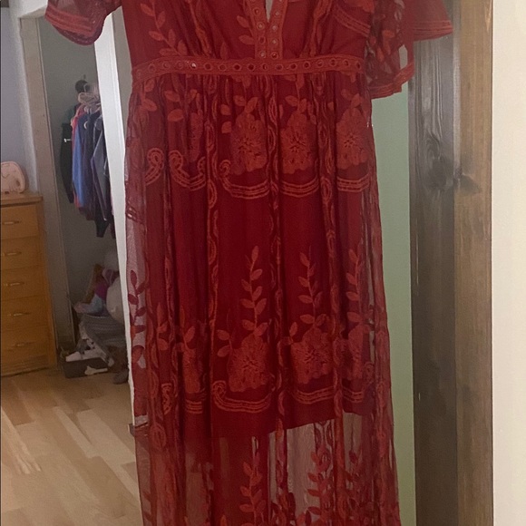 New Wine color Maxi dress - Picture 5 of 13